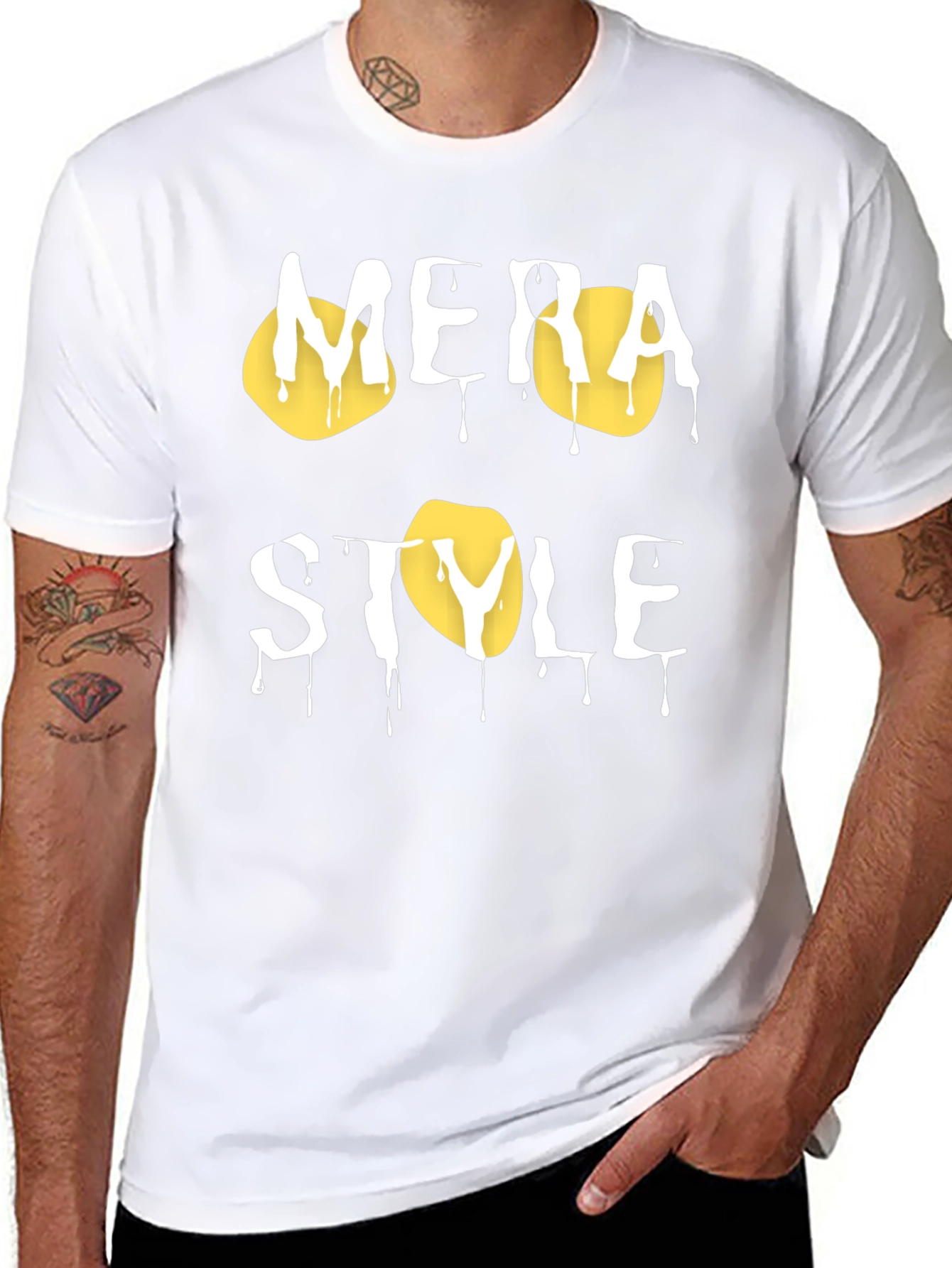 Mera Style Black Graphic T-Shirt