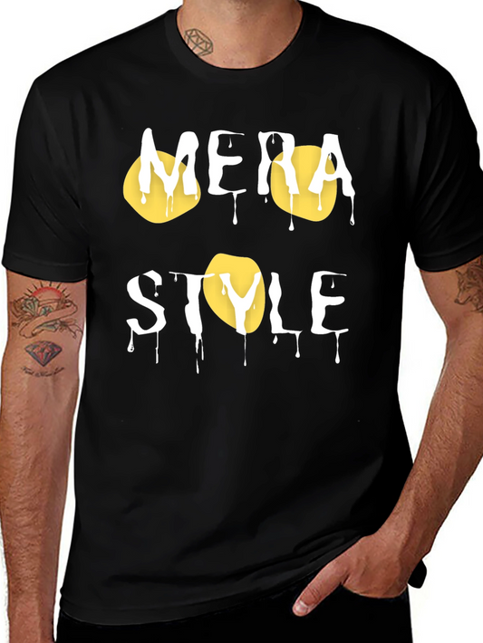 Mera Style Black Graphic T-Shirt