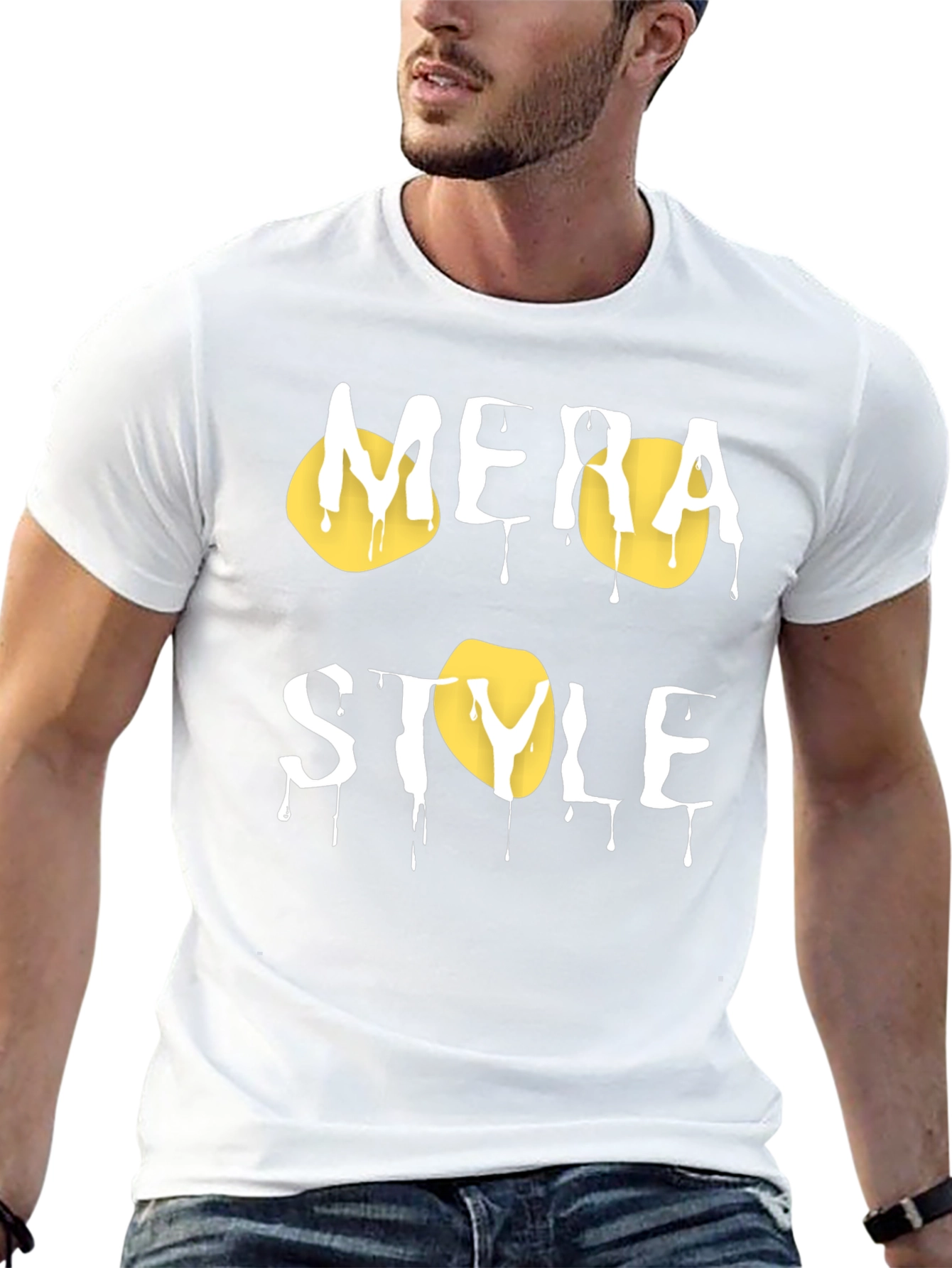 Mera Style Black Graphic T-Shirt