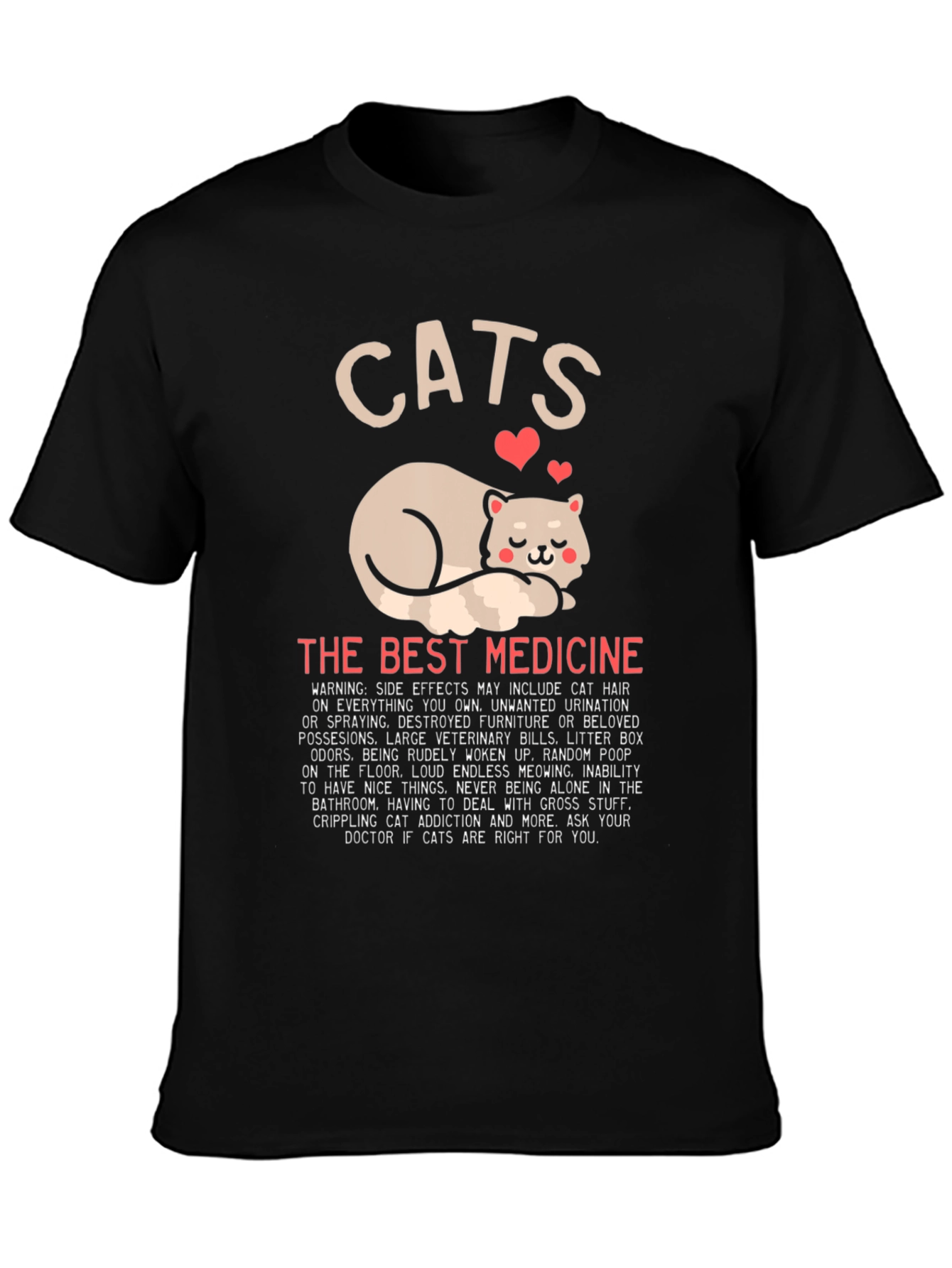 Cats The Best Medicine Graphic T-Shirt
