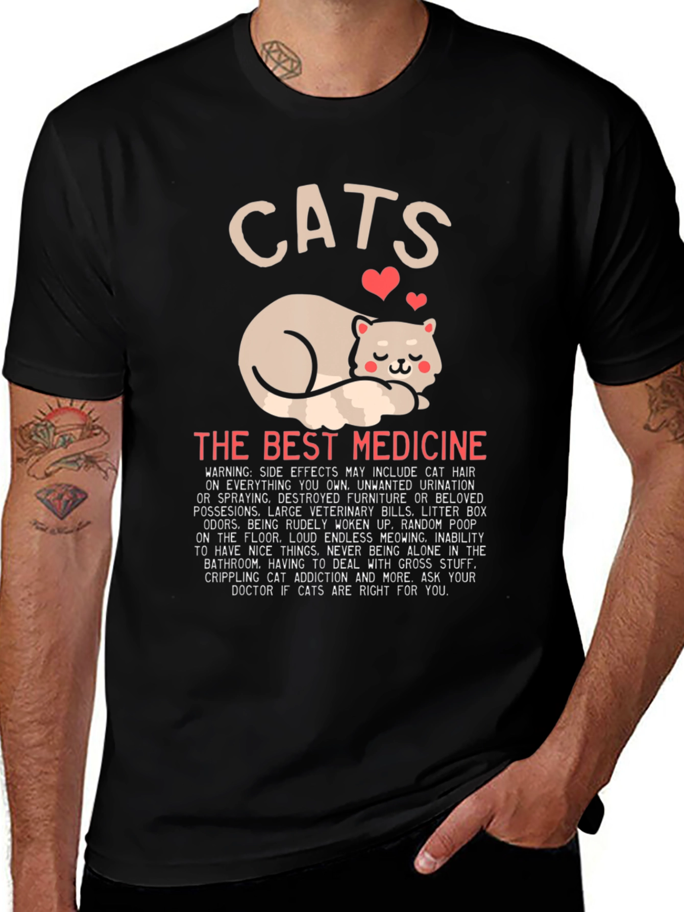 Cats The Best Medicine Graphic T-Shirt