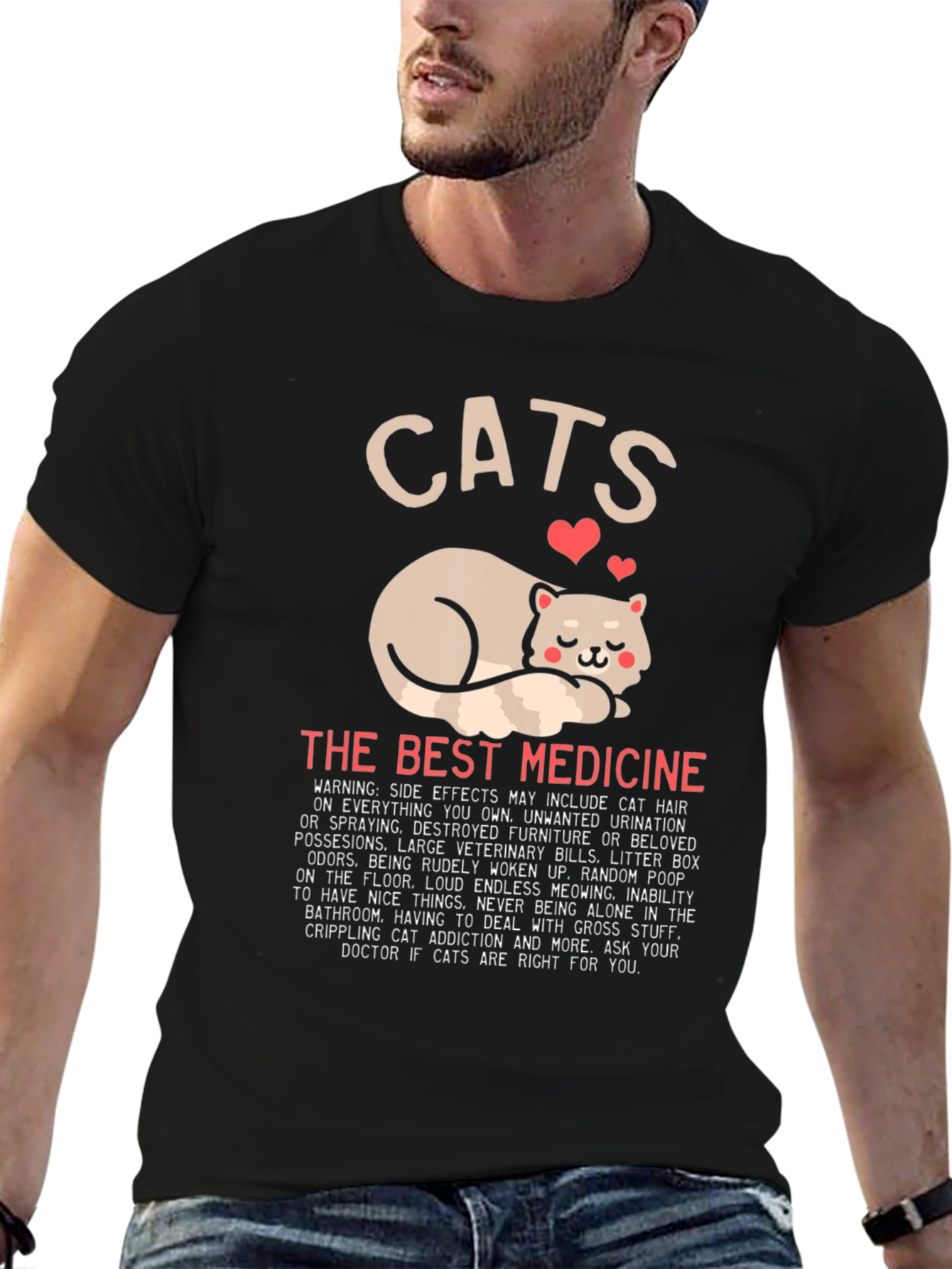 Cats The Best Medicine Graphic T-Shirt