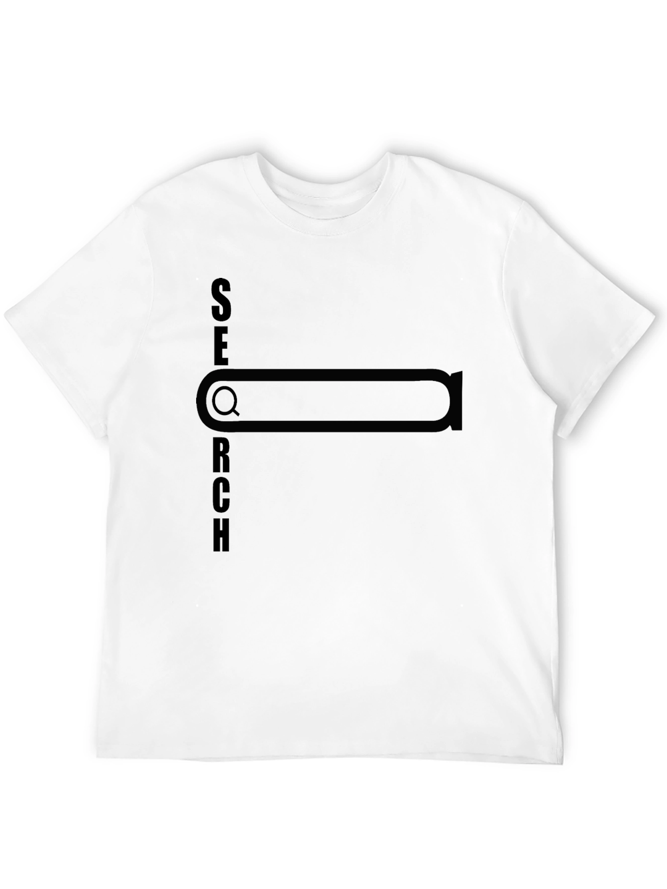 Search Graphic Mens Black T-Shirt