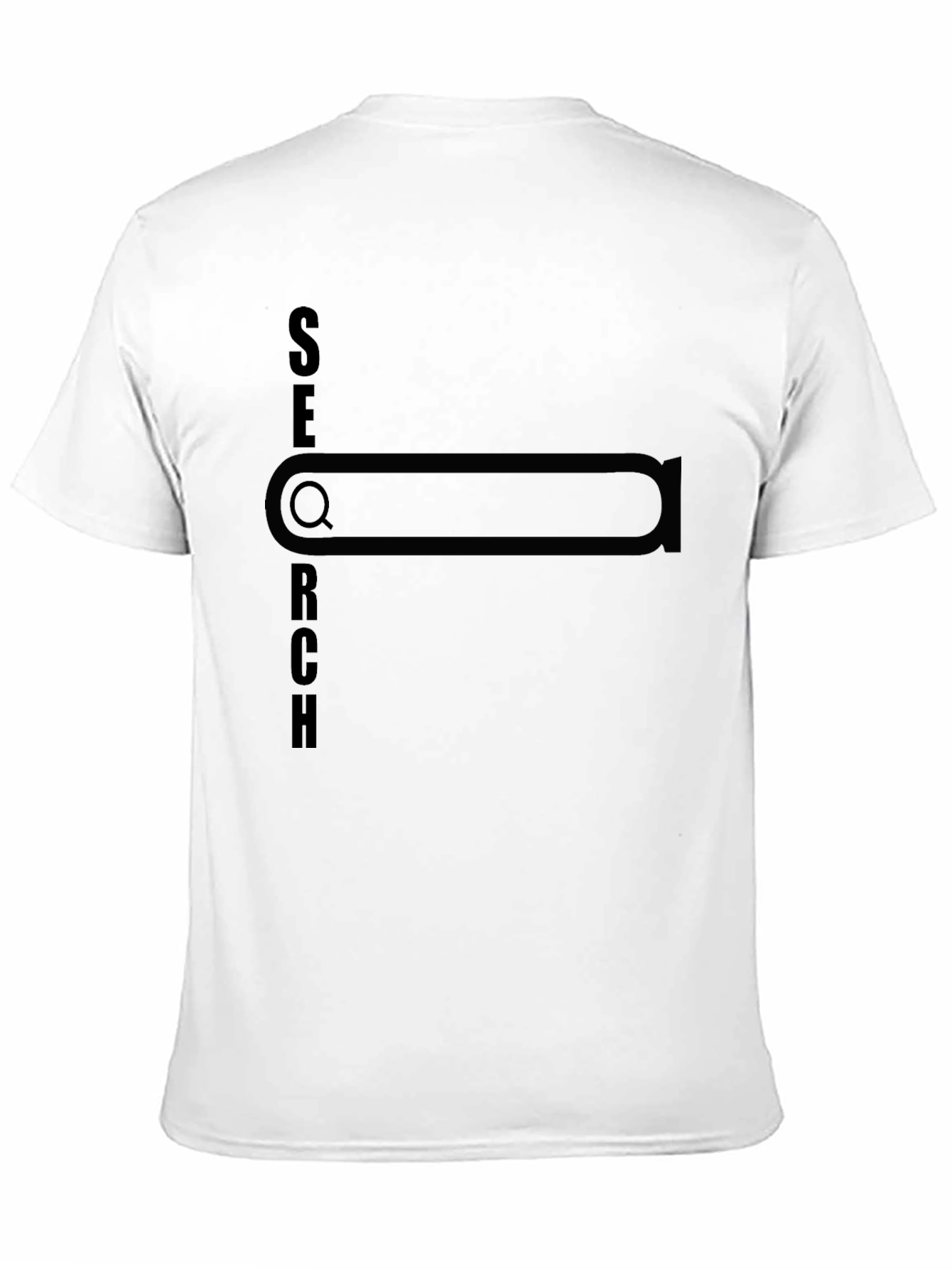 Search Graphic Mens Black T-Shirt
