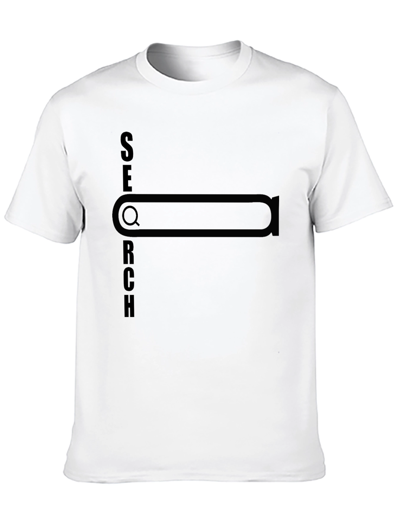 Search Graphic Mens Black T-Shirt
