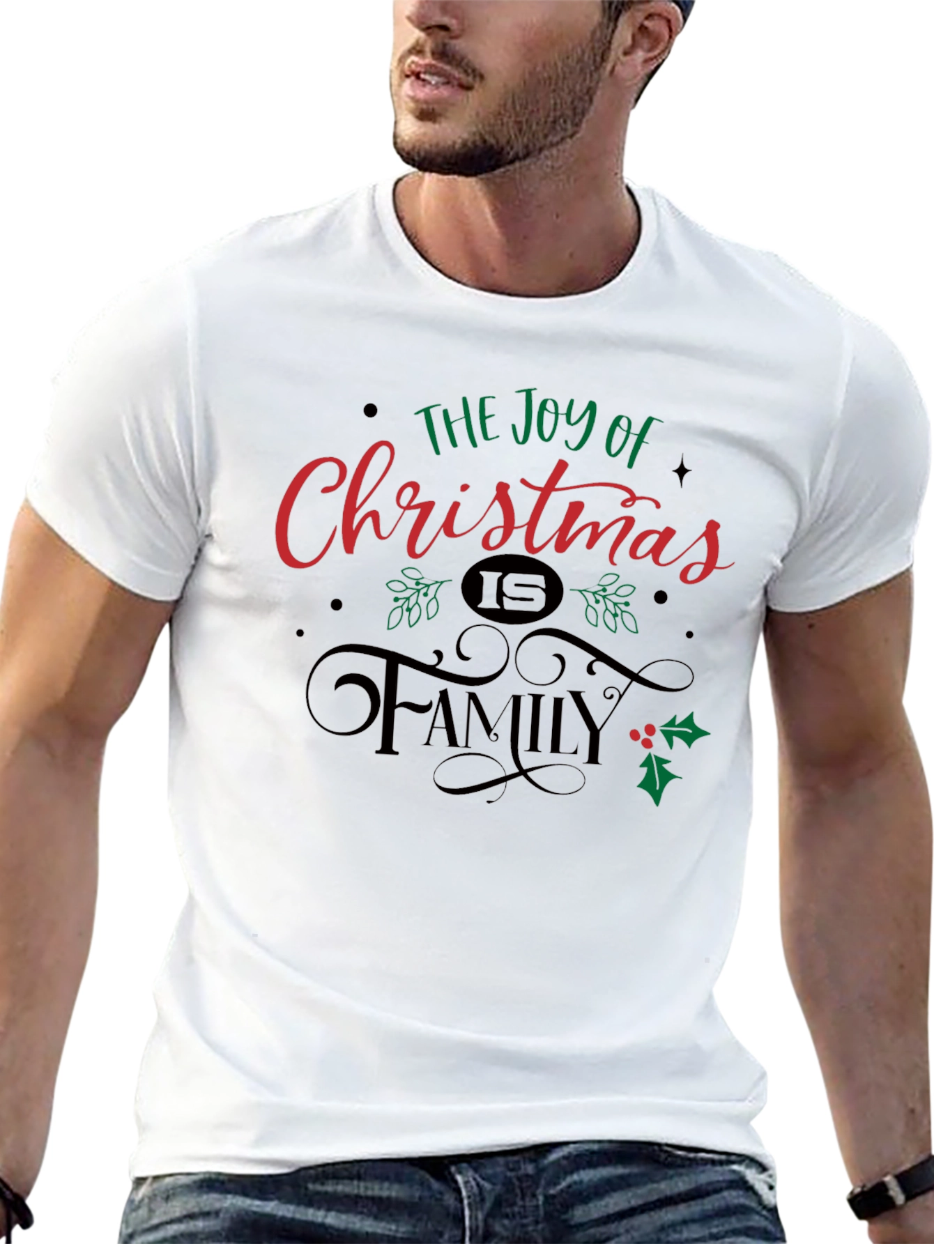 Joy of Christmas Family T-Shirt - Holiday Season Tee