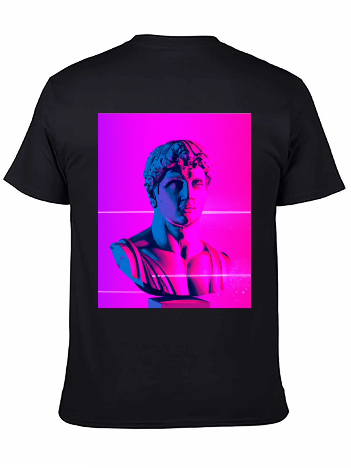 Neon Bust Graphic Tee - Stylish Cotton Blend