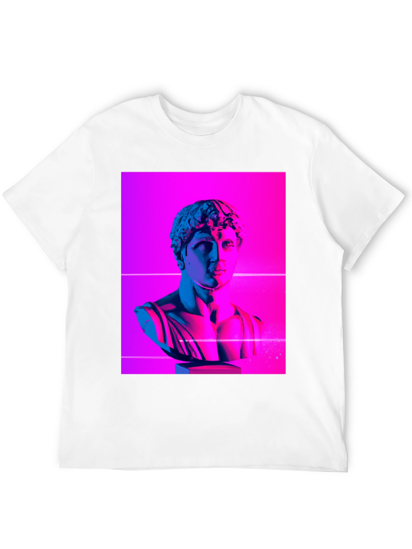 Neon Bust Graphic Tee - Stylish Cotton Blend