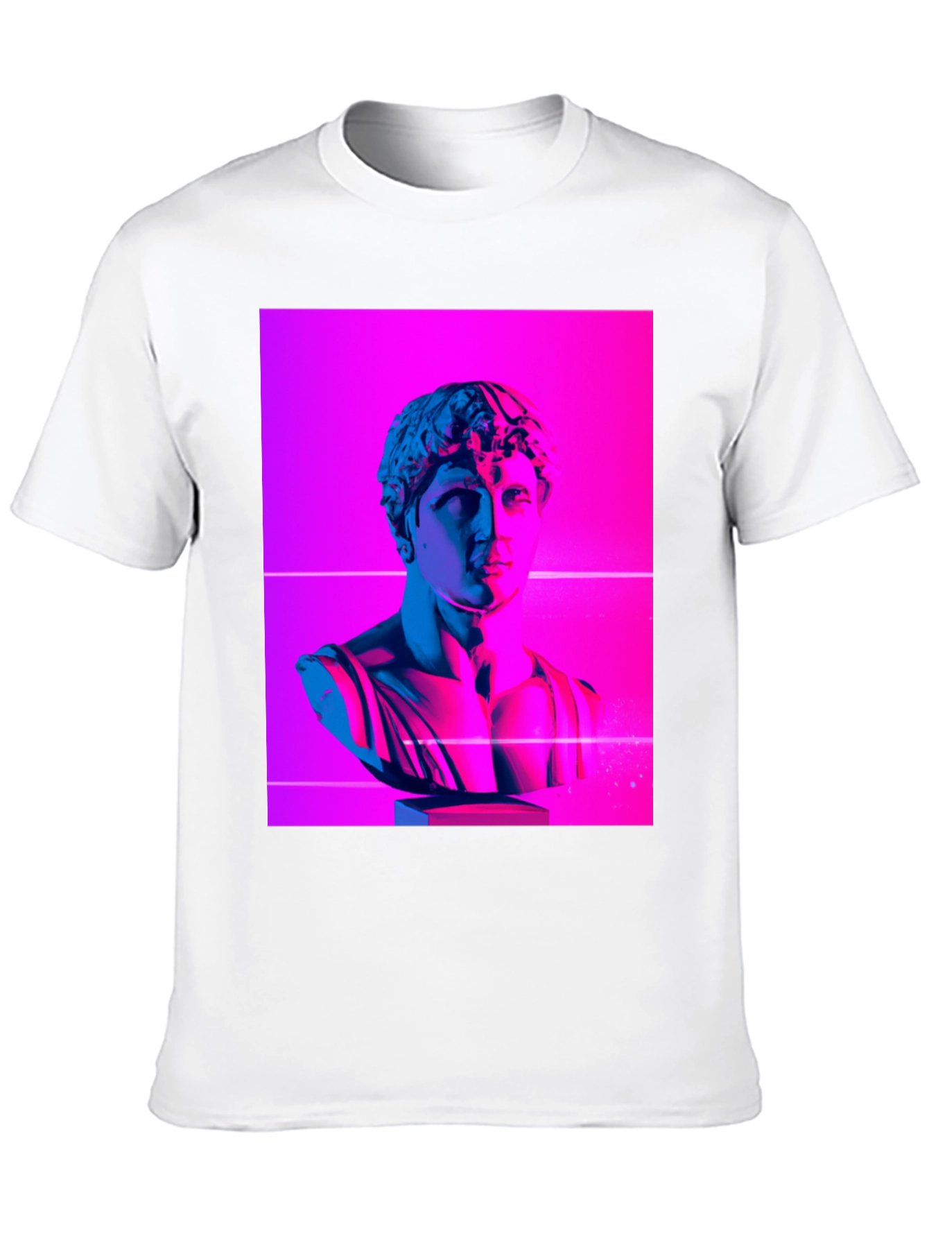 Neon Bust Graphic Tee - Stylish Cotton Blend