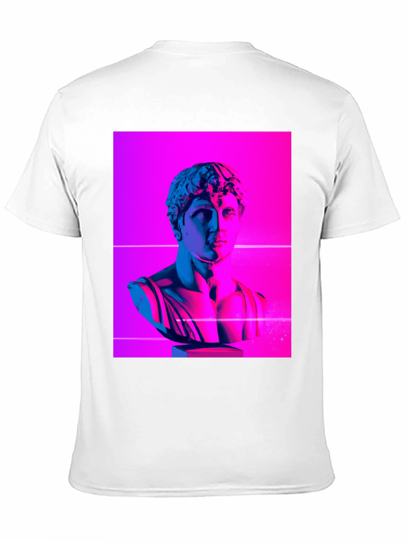 Neon Bust Graphic Tee - Stylish Cotton Blend
