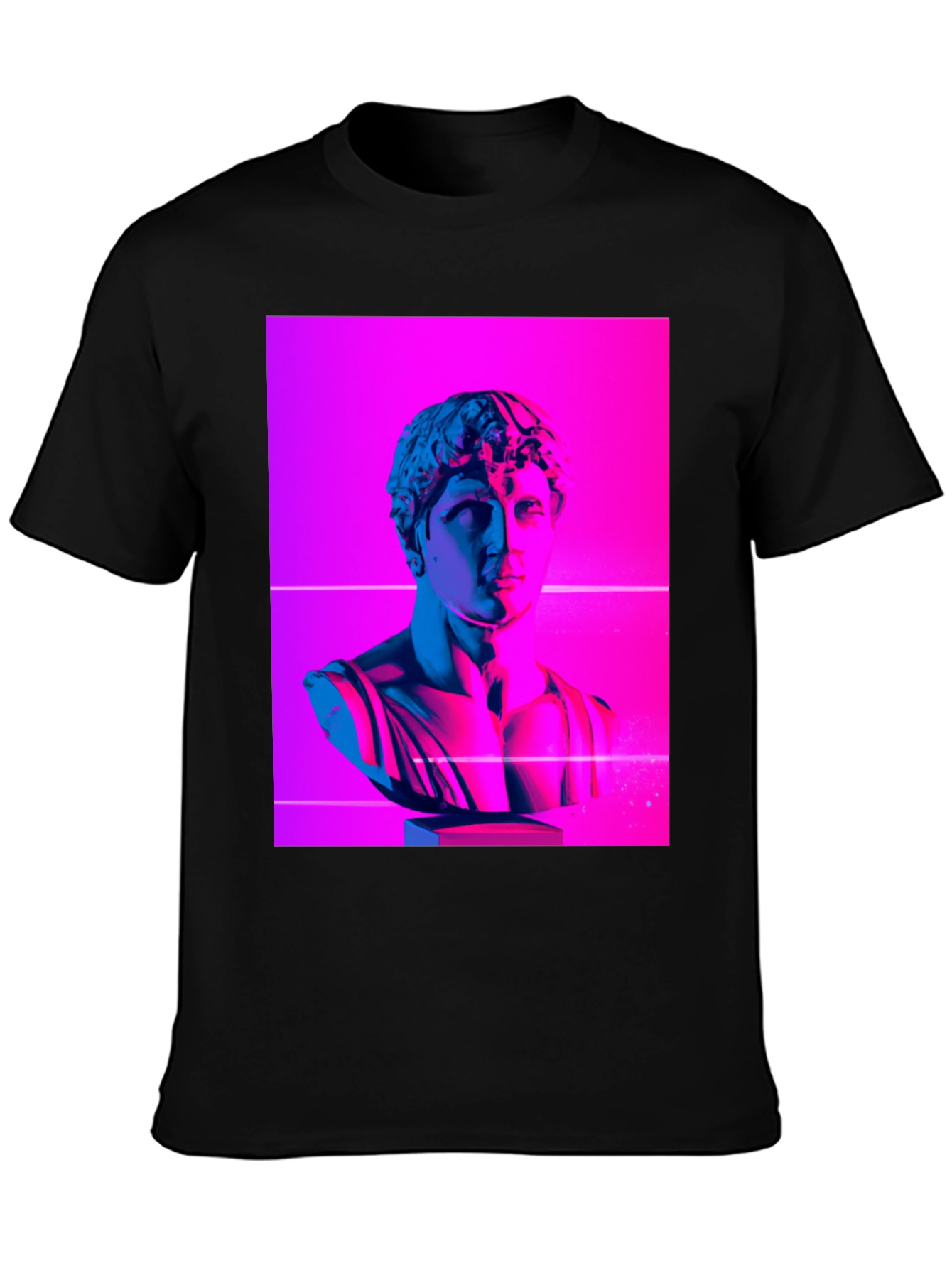 Neon Bust Graphic Tee - Stylish Cotton Blend