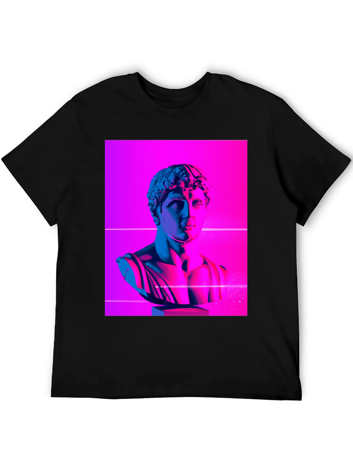 Neon Bust Graphic Tee - Stylish Cotton Blend