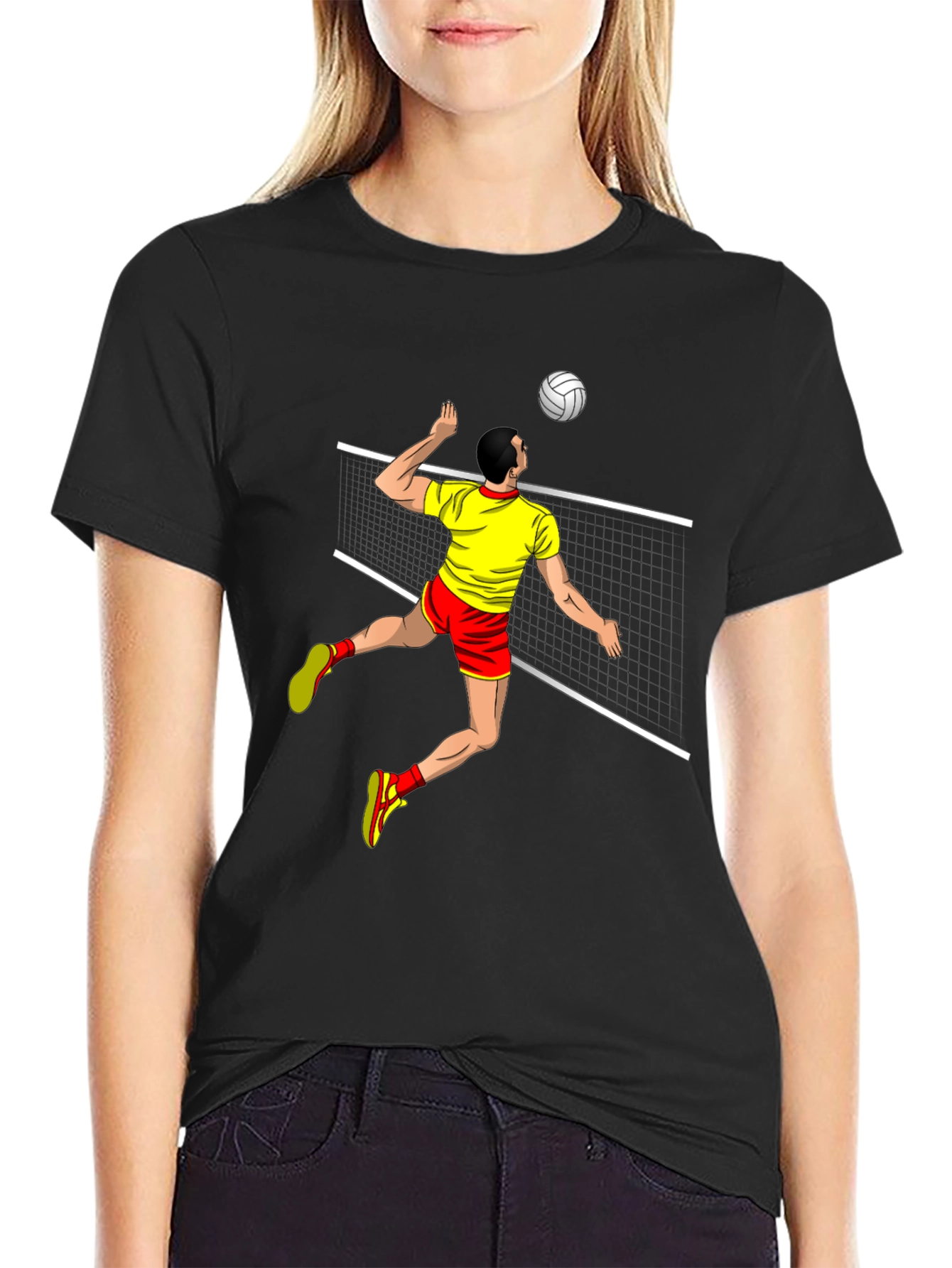 Volleyball Player Graphic T-Shirt