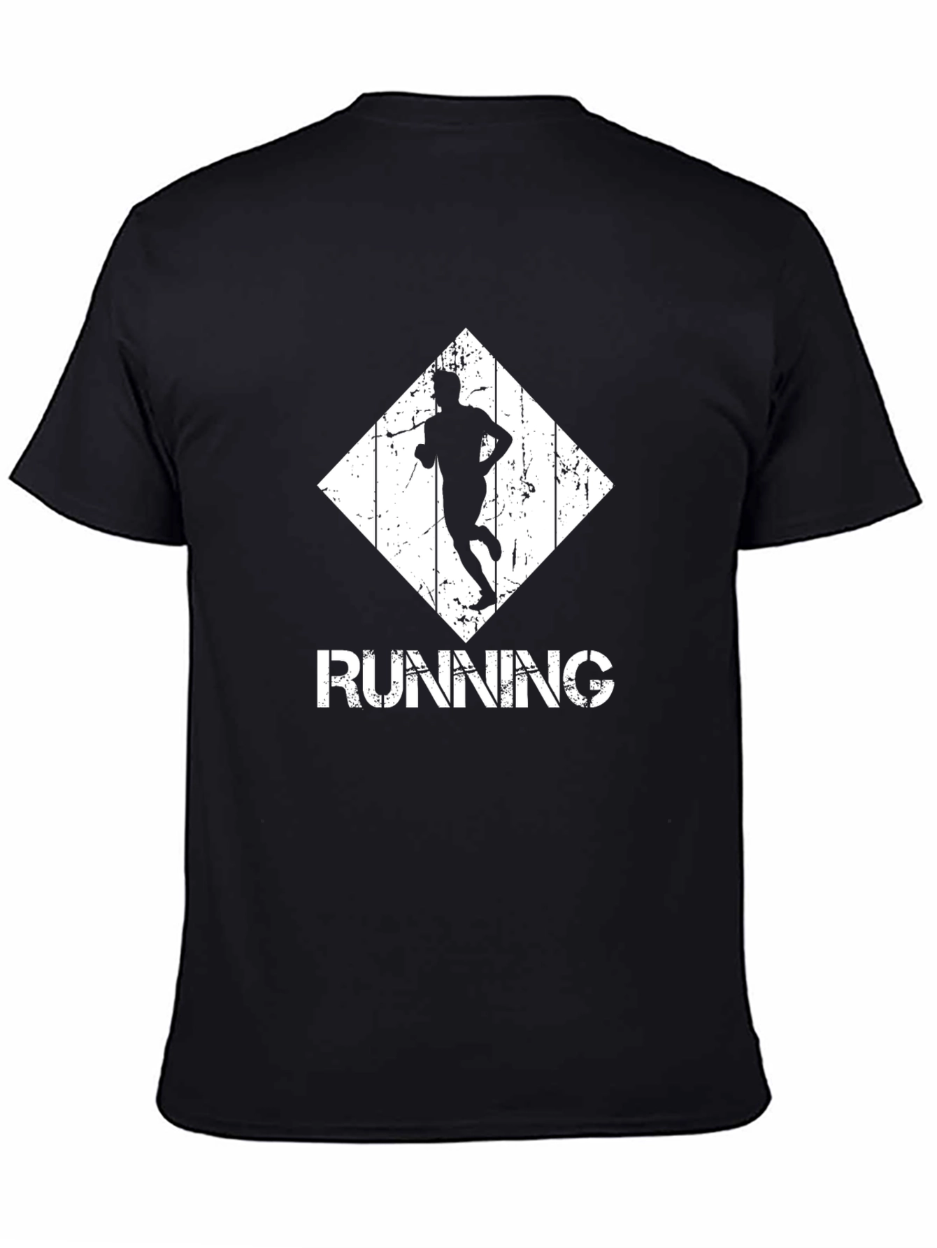 Running Graphic Tee - Black Cotton Comfort