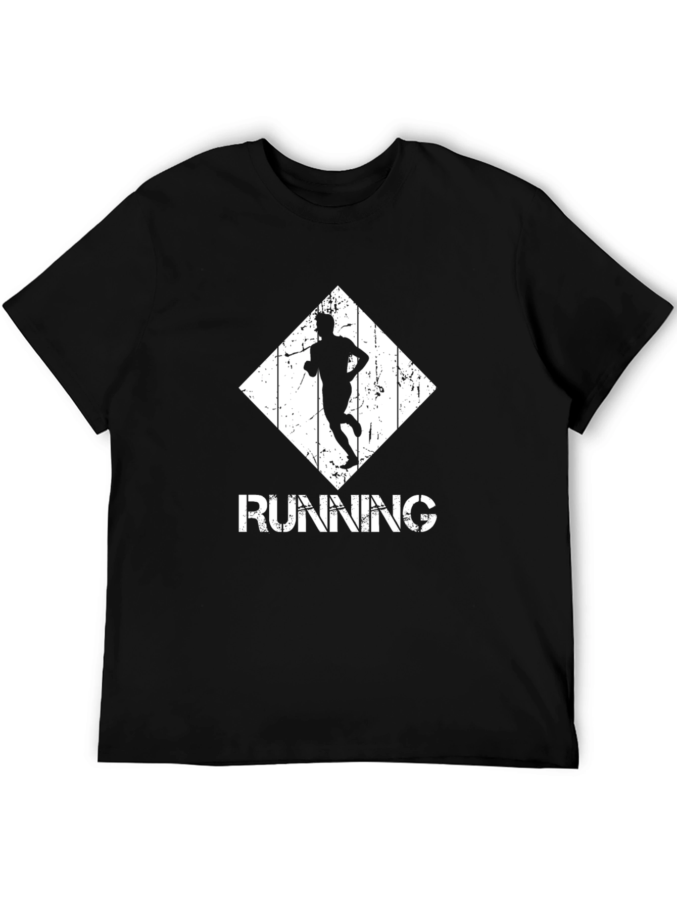 Running Graphic Tee - Black Cotton Comfort