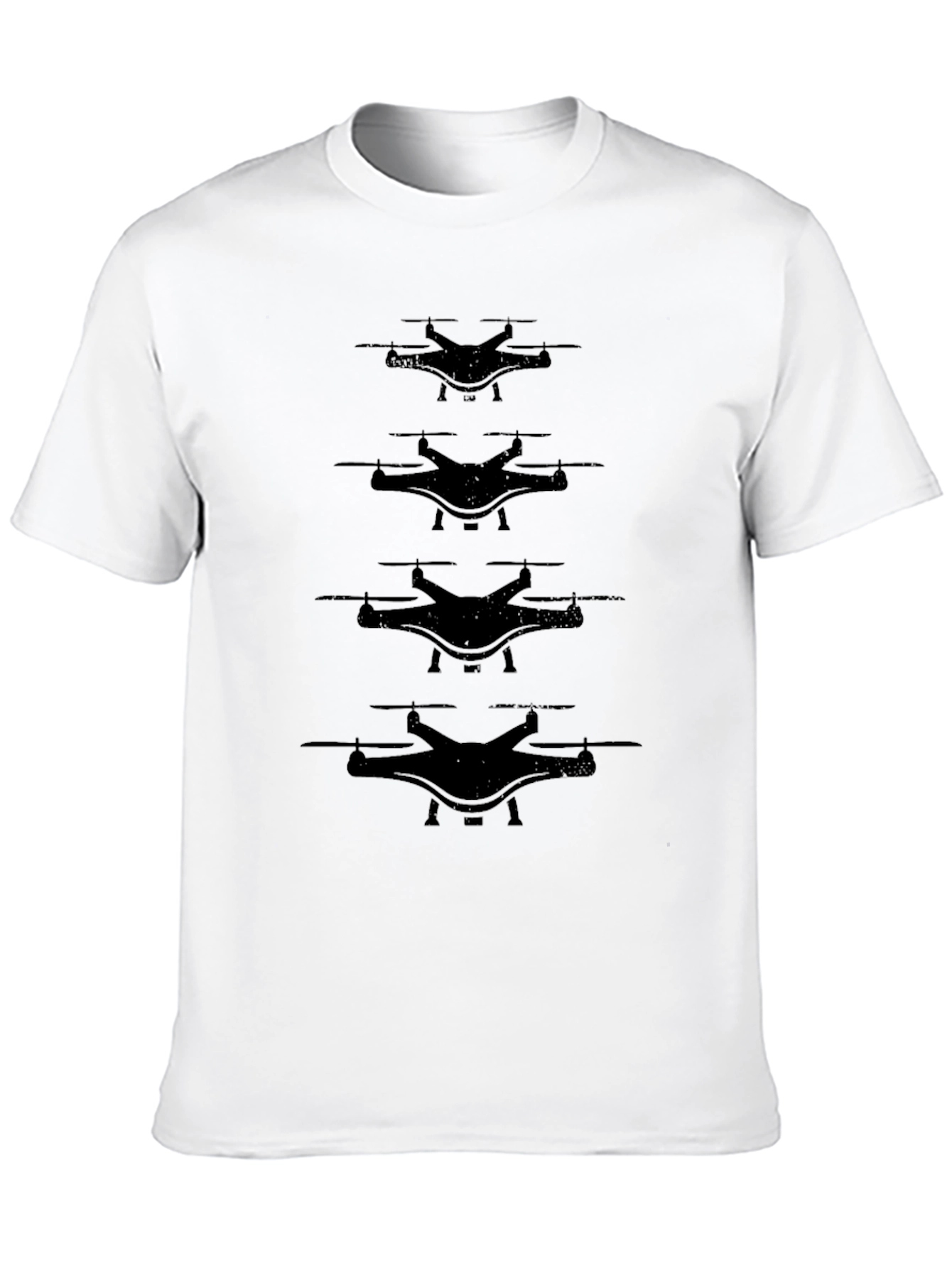 Drone T-Shirt: Quadcopter Silhouette Graphic Tee
