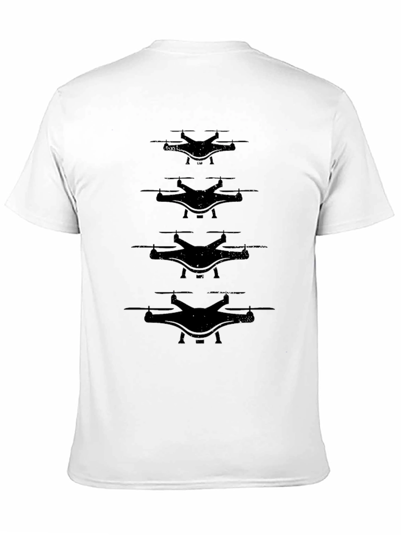 Drone T-Shirt: Quadcopter Silhouette Graphic Tee