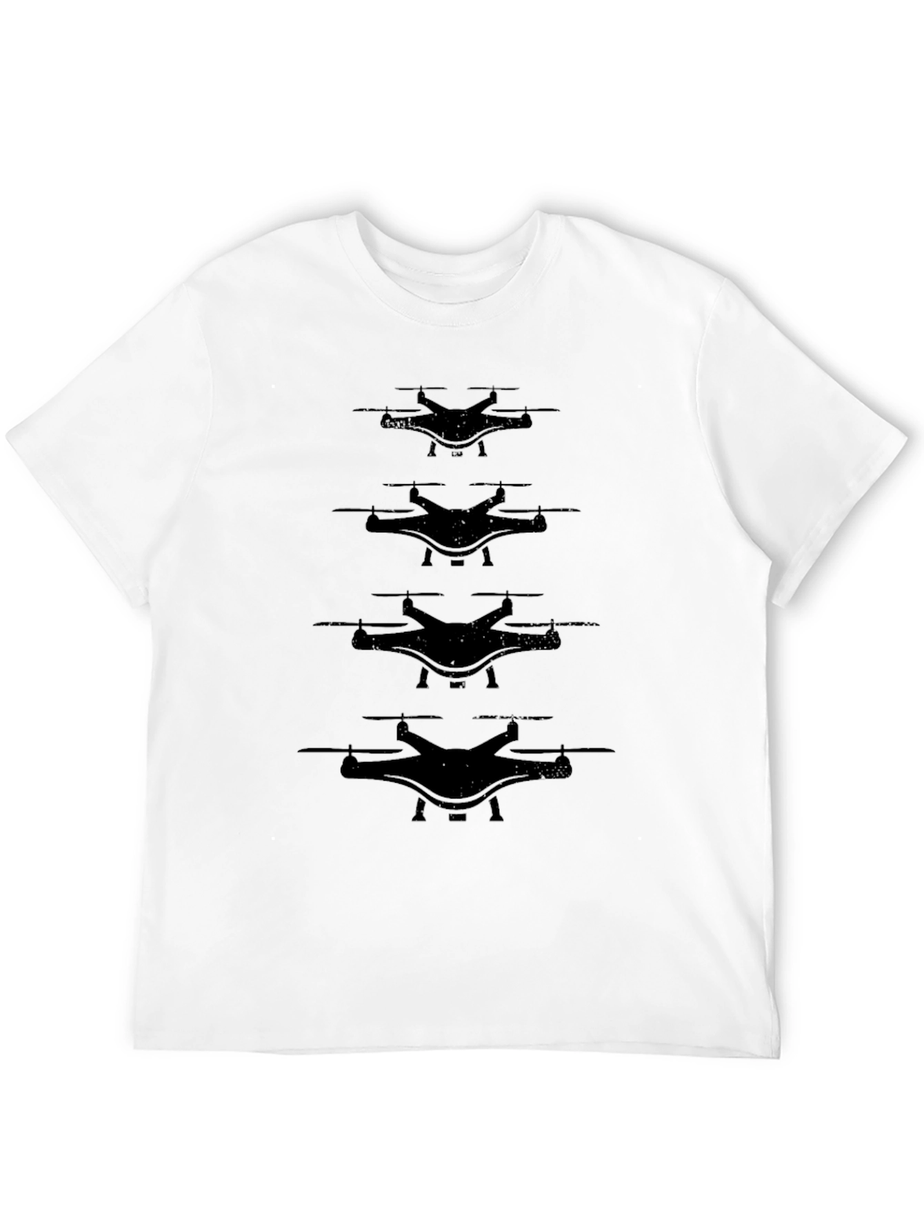 Drone T-Shirt: Quadcopter Silhouette Graphic Tee