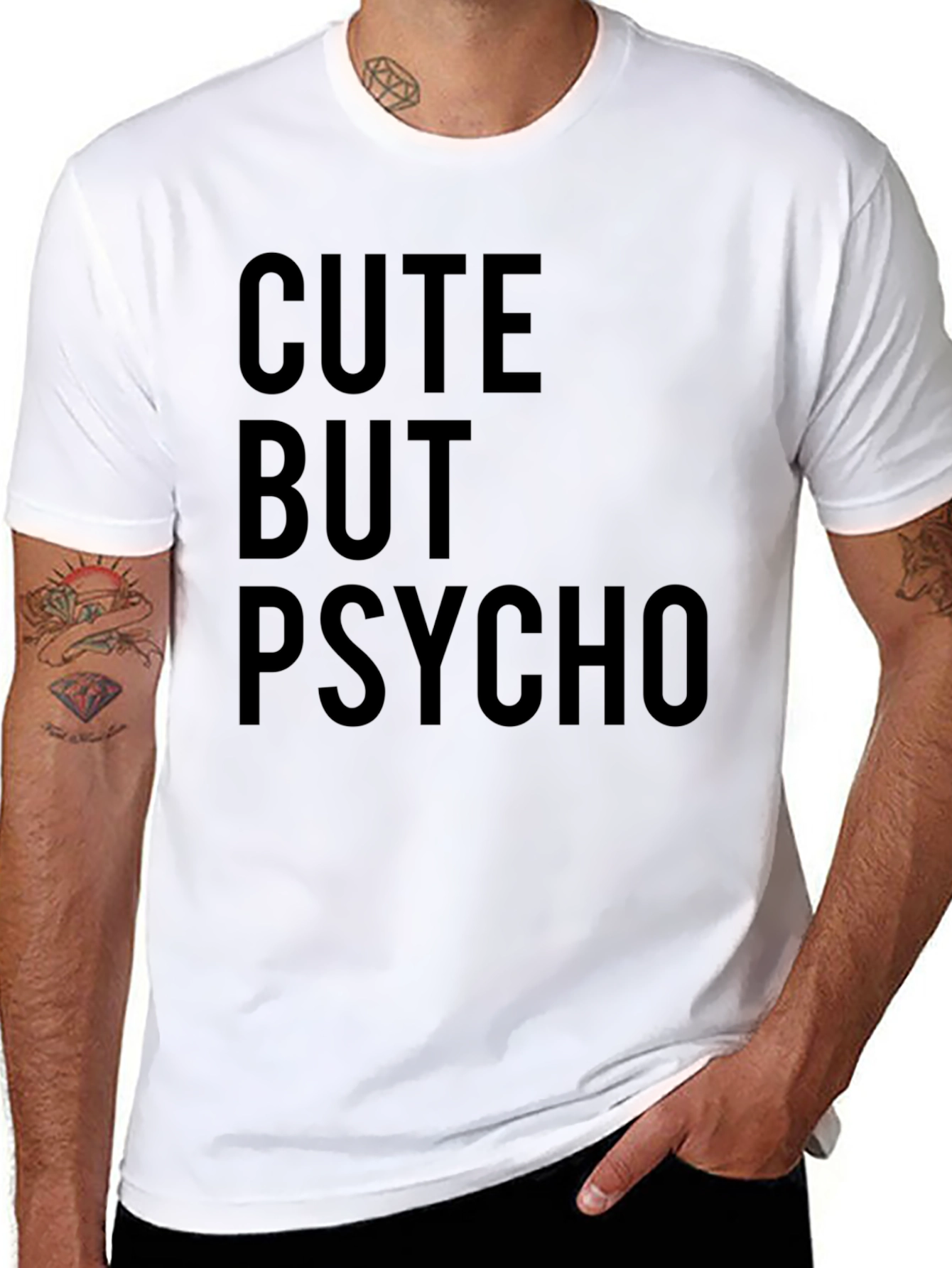 Cute But Psycho Black Graphic Tee