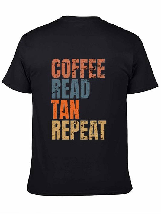Coffee Read Tan Repeat Graphic Tee