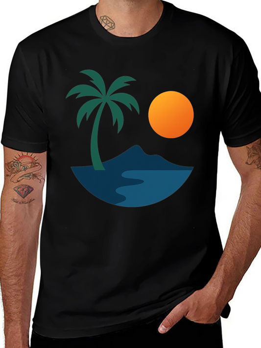 Island Getaway Graphic Tee - Black