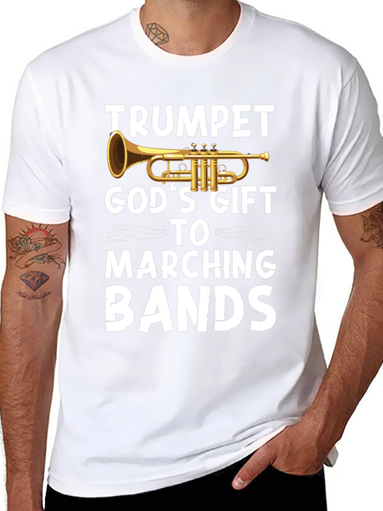 Trumpet Gods Gift Marching Bands T-Shirt