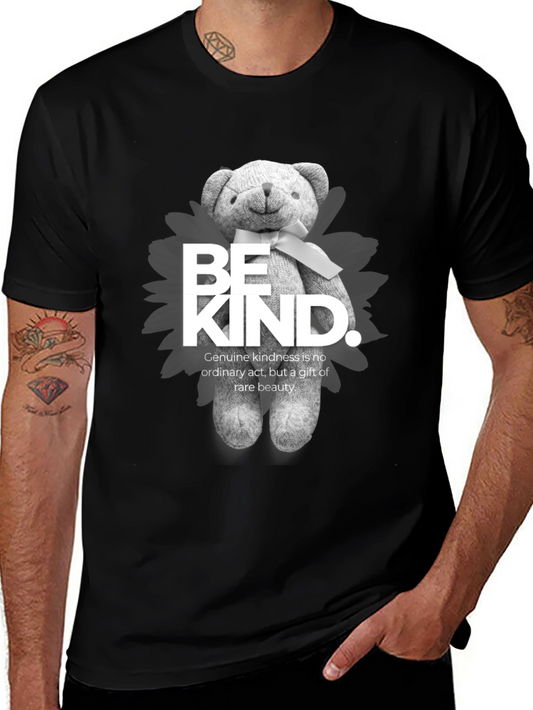 Be Kind Teddy Bear Graphic Tee - Soft & Stylish