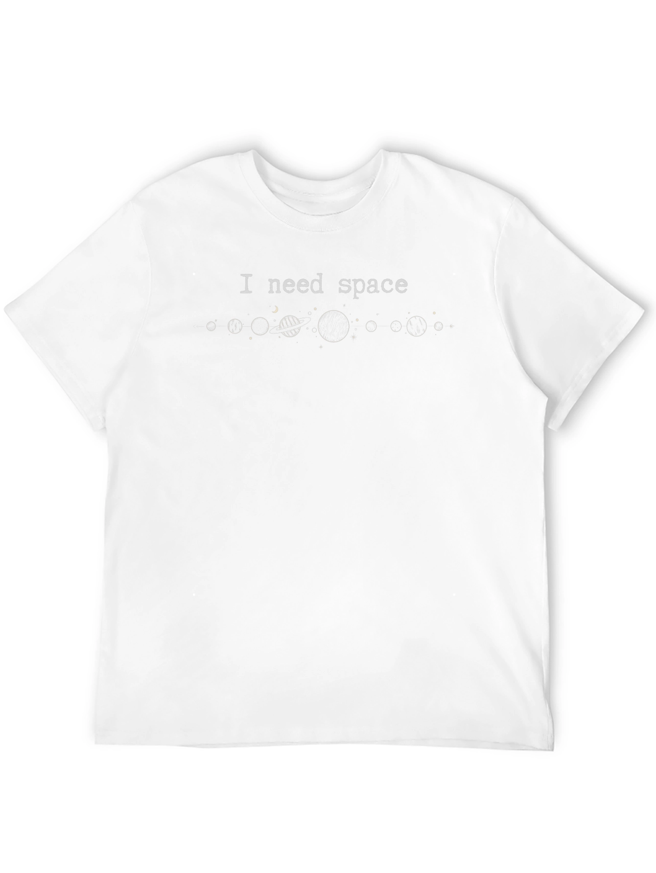I Need Space Graphic Tee - Black Cotton T-Shirt