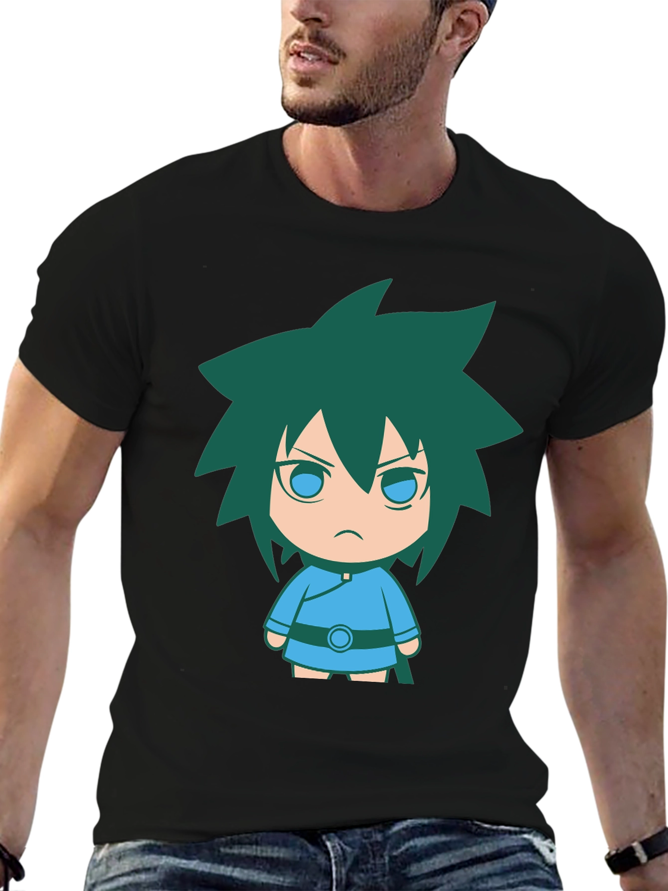 Anime Character Black T-Shirt
