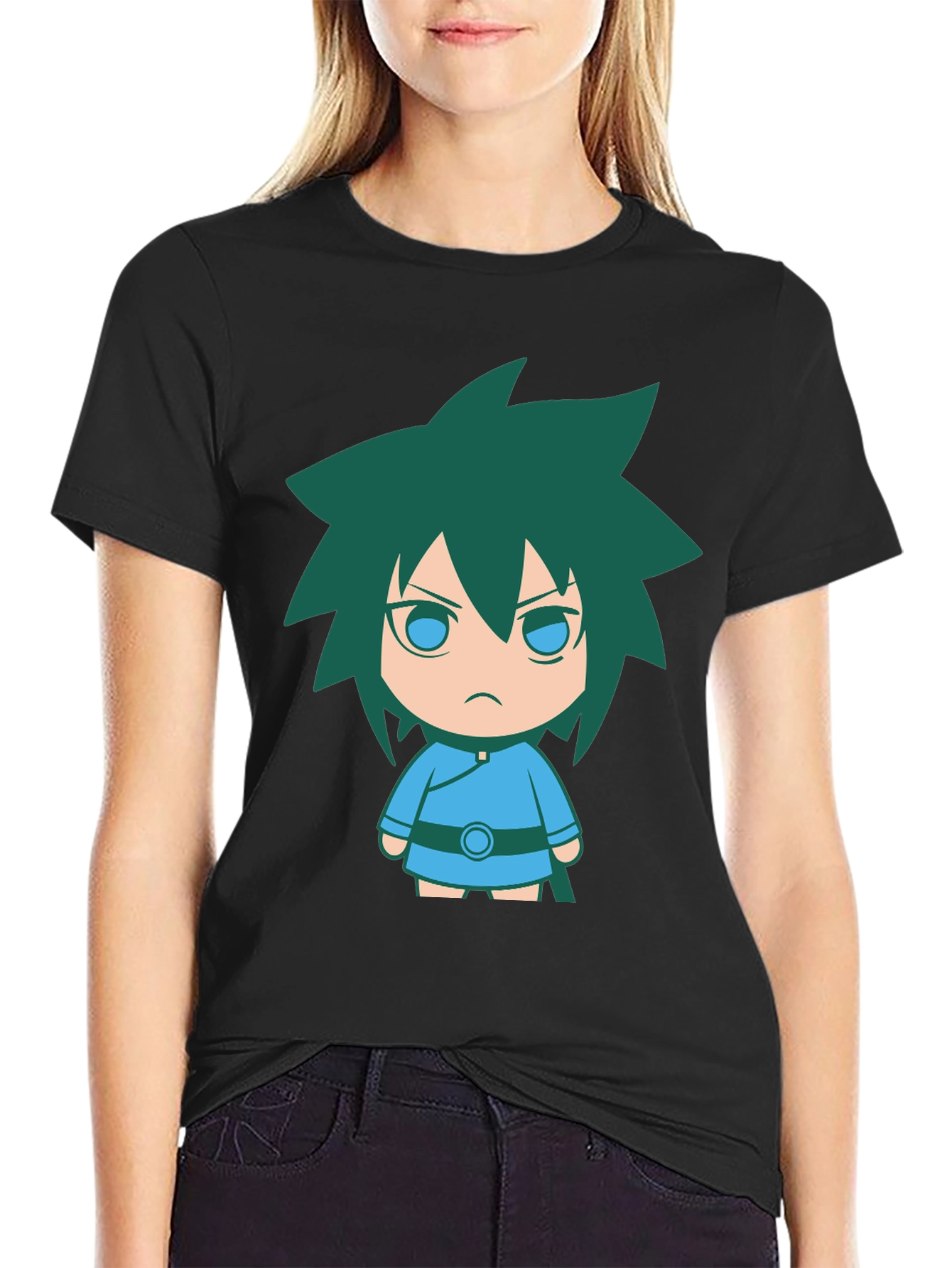 Anime Character Black T-Shirt