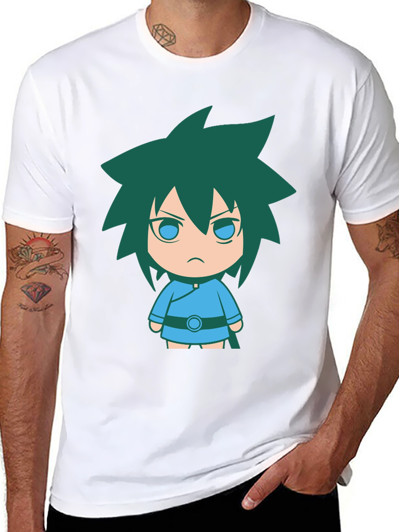 Anime Character Black T-Shirt