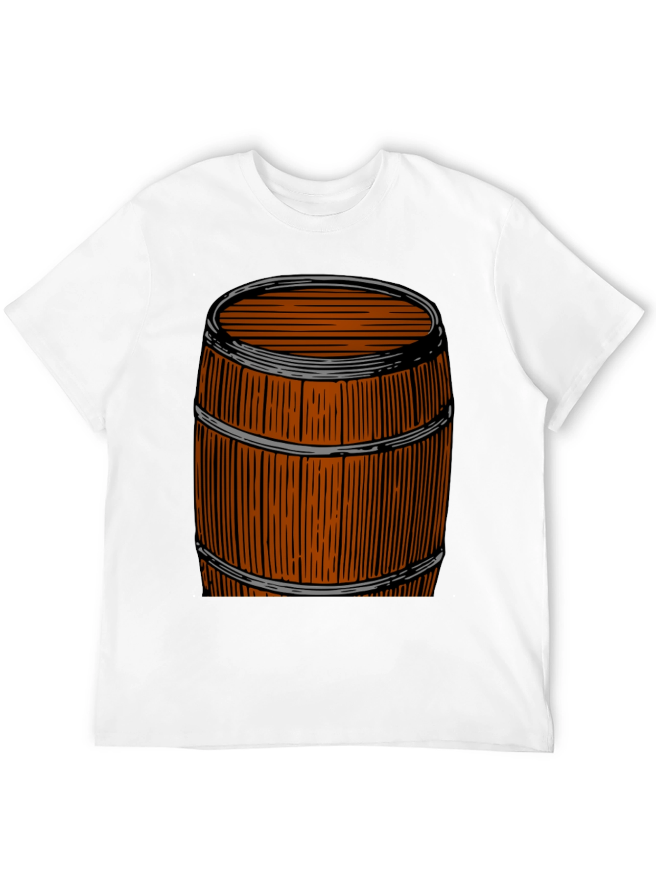 Rustic Barrel Graphic Tee - Unique Design