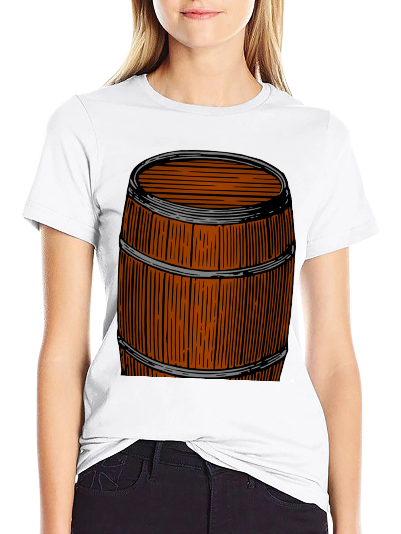 Rustic Barrel Graphic Tee - Unique Design