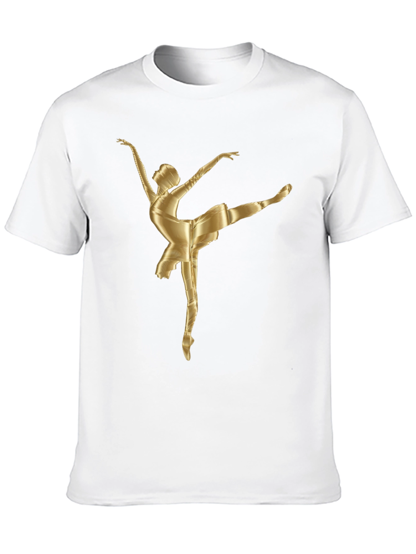 Ballerina Graphic Tee - Stylish Cotton Blend T-Shirt