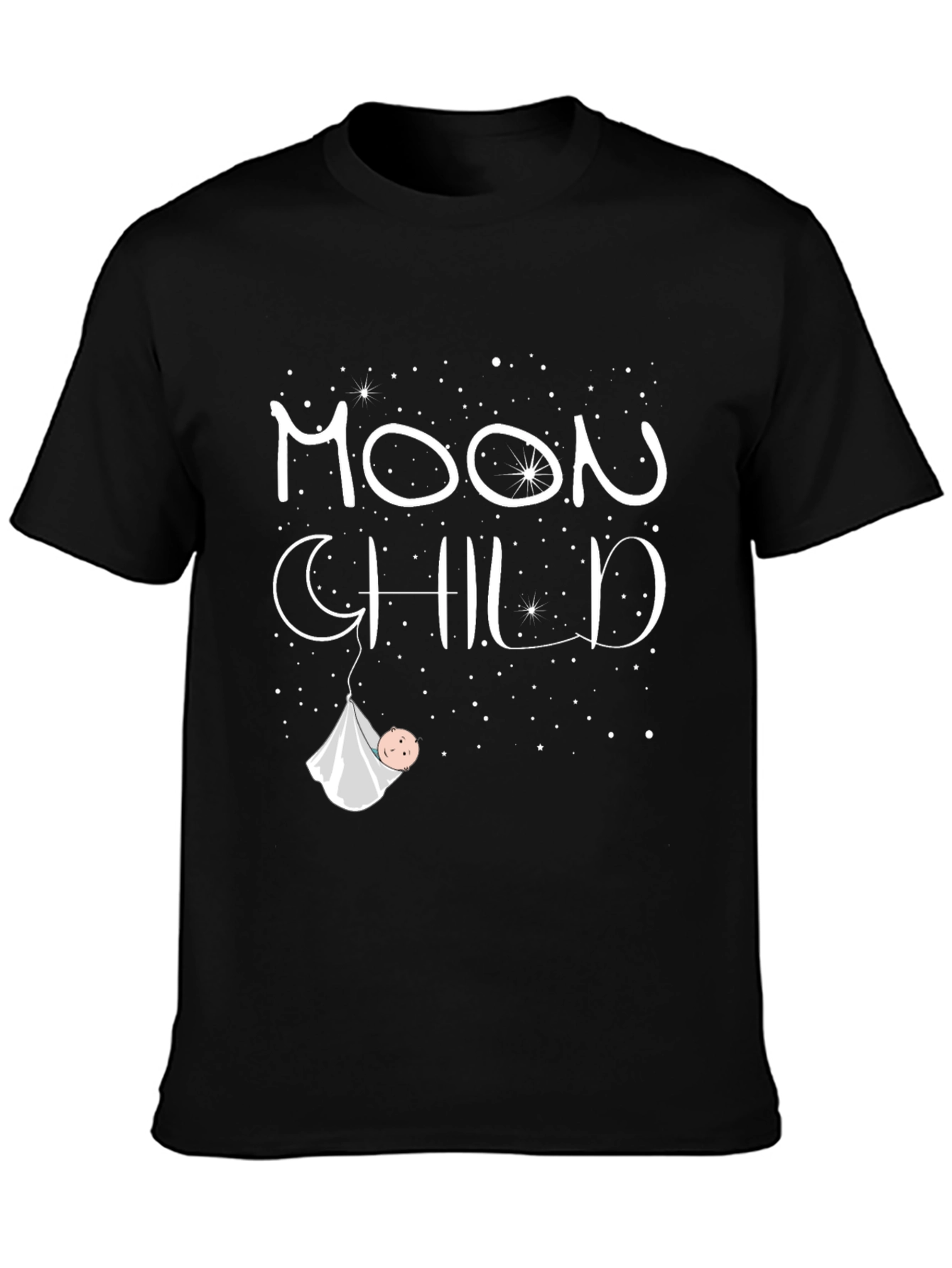 Moon Child Graphic T-Shirt - Unisex Black Tee