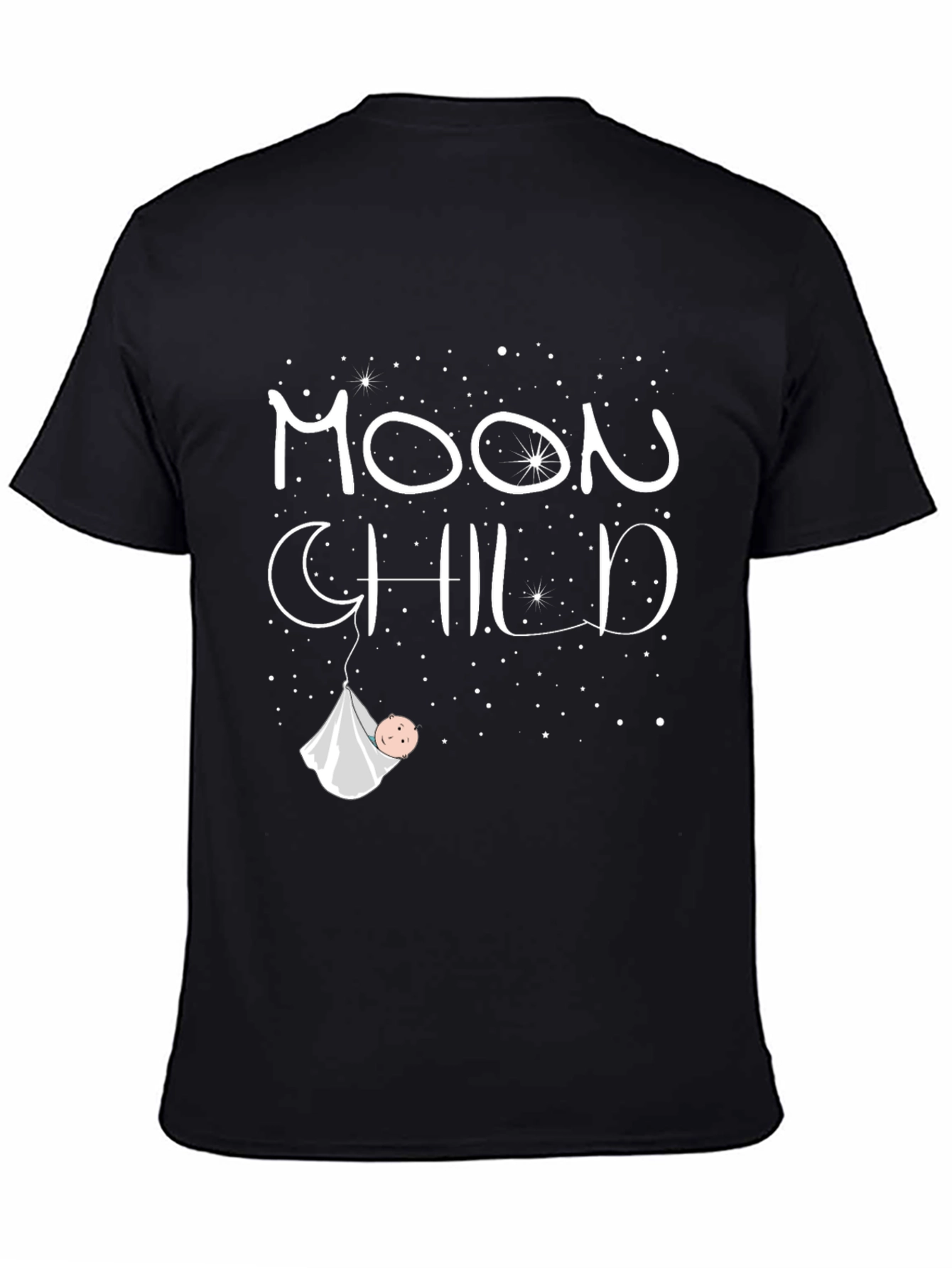 Moon Child Graphic T-Shirt - Unisex Black Tee