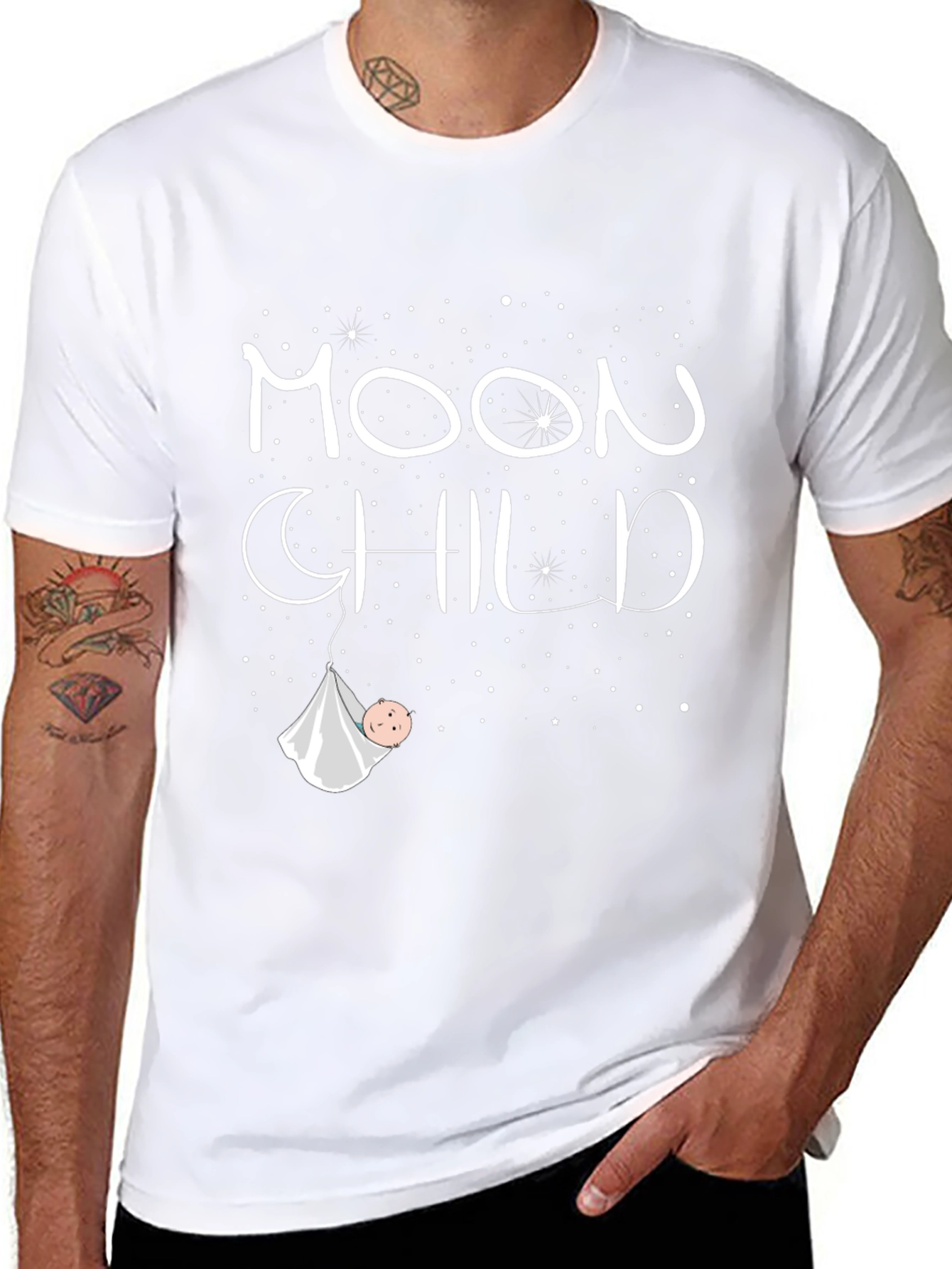 Moon Child Graphic T-Shirt - Unisex Black Tee