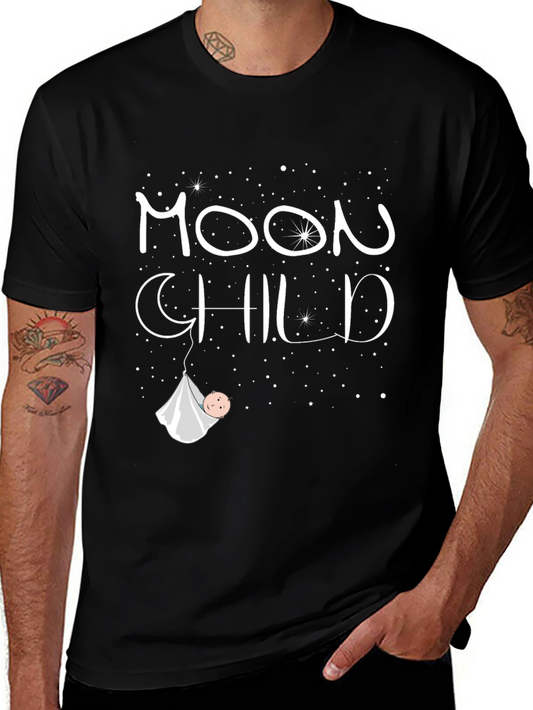 Moon Child Graphic T-Shirt - Unisex Black Tee
