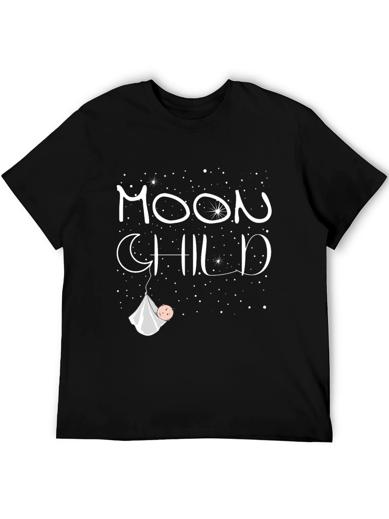 Moon Child Graphic T-Shirt - Unisex Black Tee