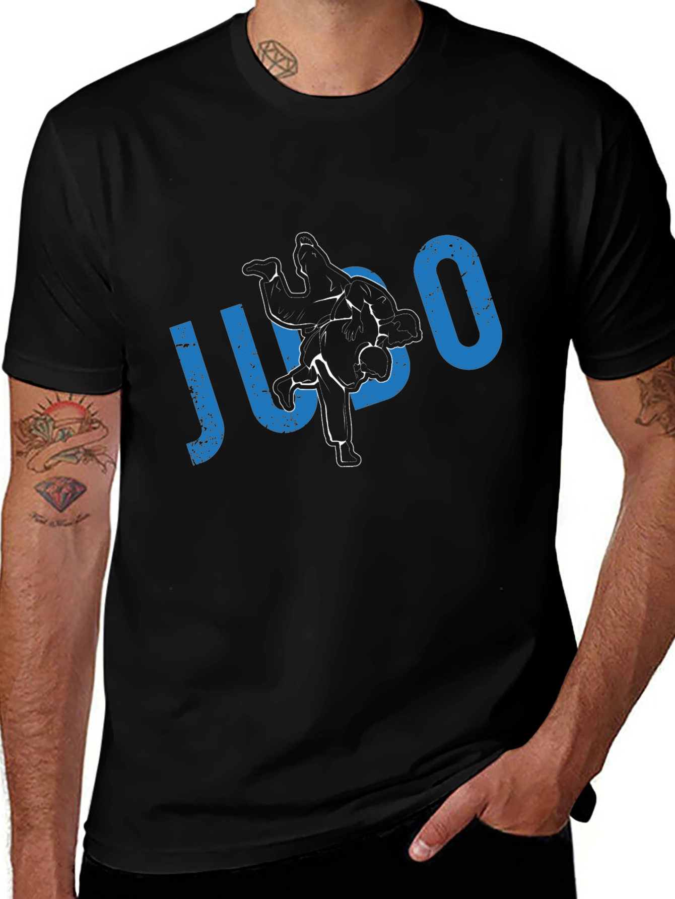 Judo Black T-Shirt Martial Arts Training Graphic Tee