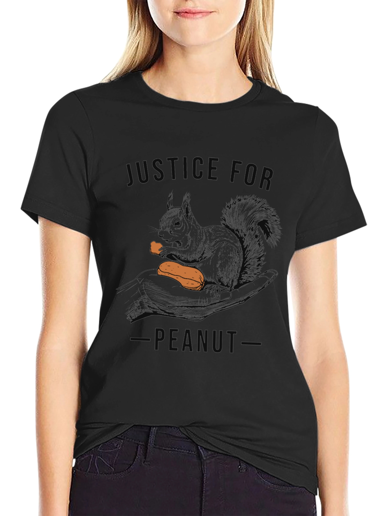 Justice for Peanut T-Shirt - Novelty Squirrel Tee