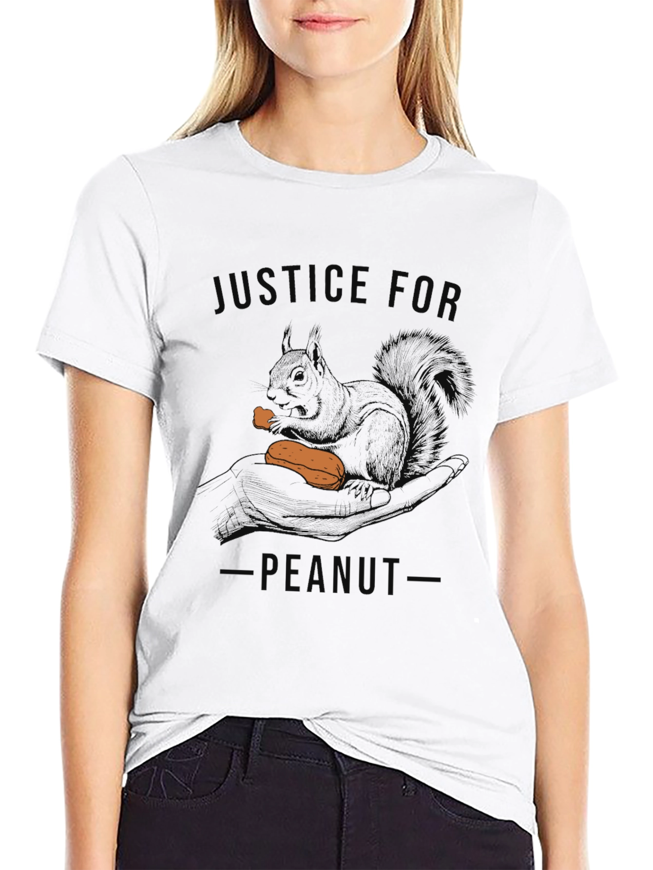 Justice for Peanut T-Shirt - Novelty Squirrel Tee