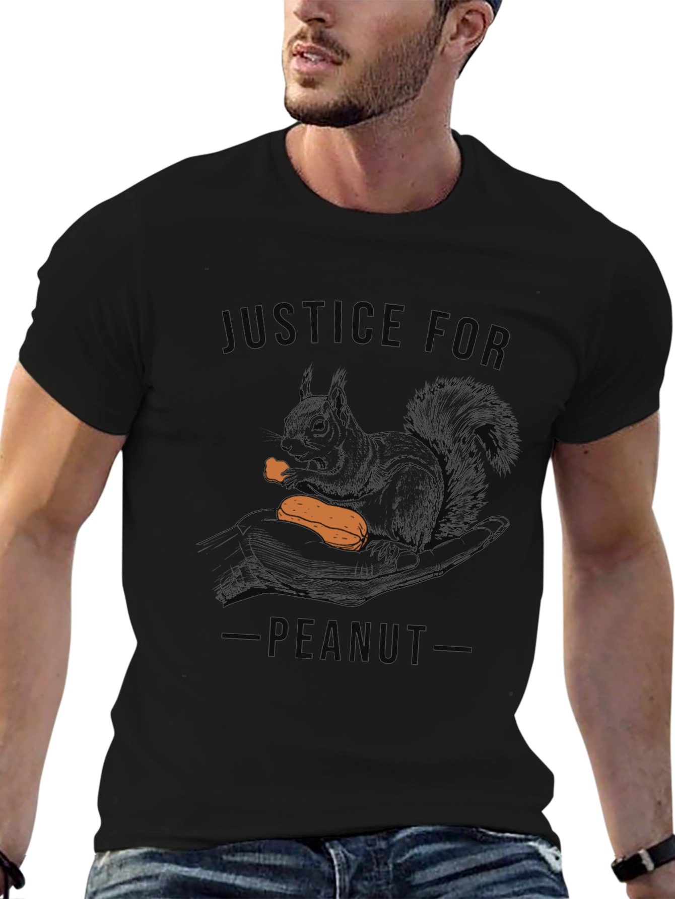 Justice for Peanut T-Shirt - Novelty Squirrel Tee