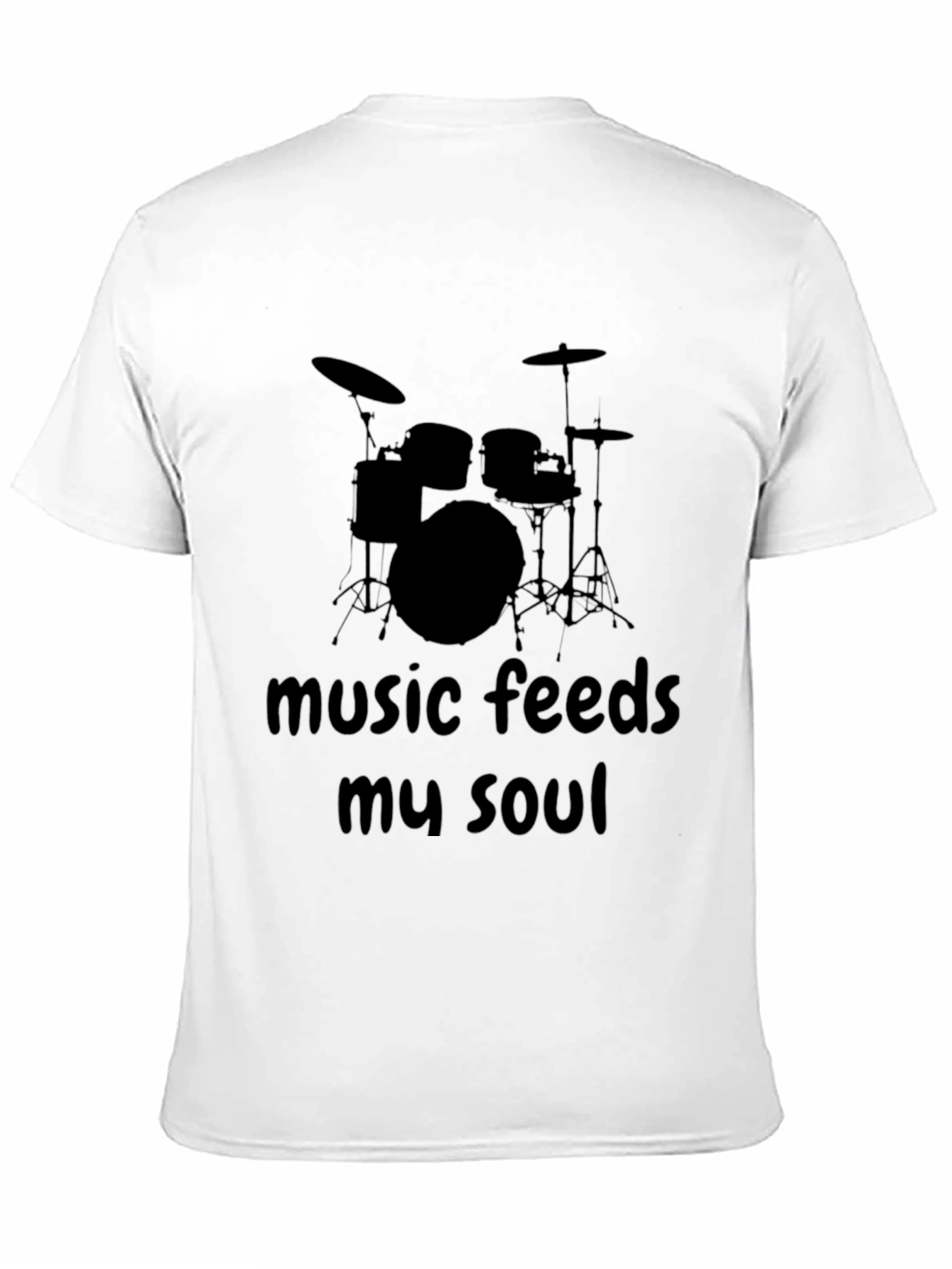Music Feeds My Soul Drum Set T-Shirt