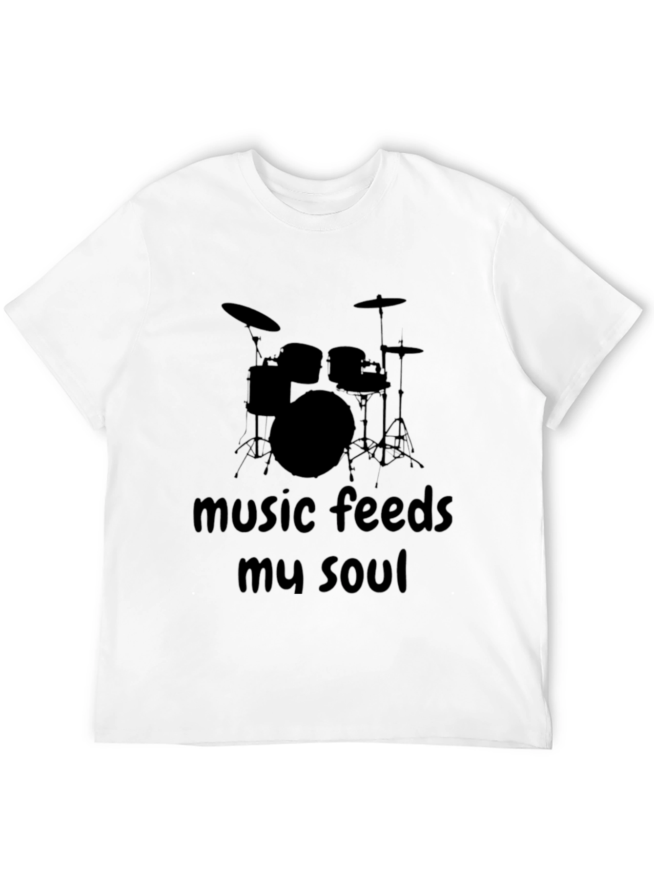 Music Feeds My Soul Drum Set T-Shirt