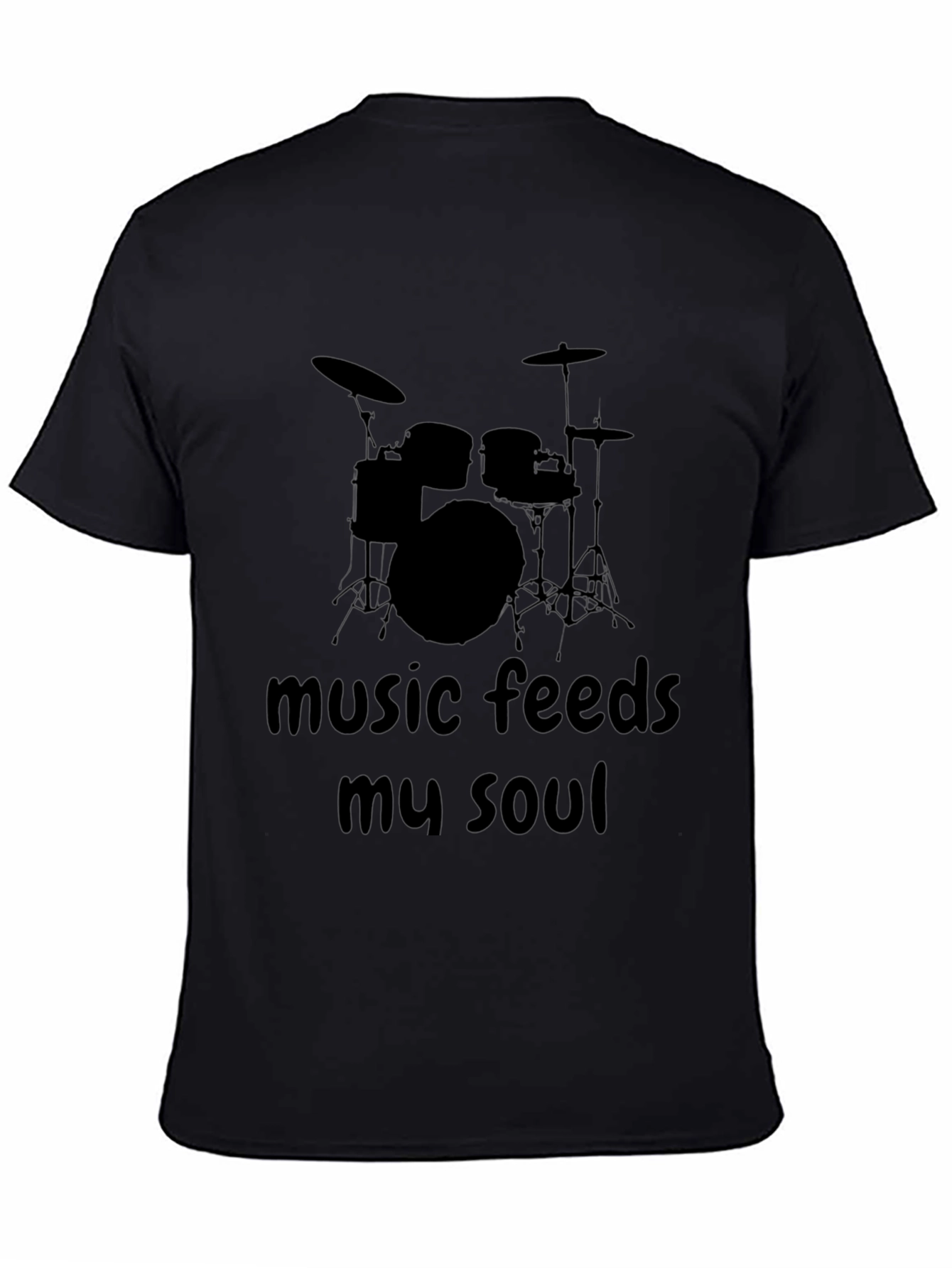 Music Feeds My Soul Drum Set T-Shirt