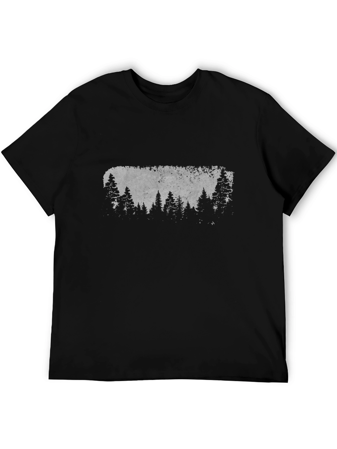 Nature Scene Graphic Tee - Mens Black T-Shirt