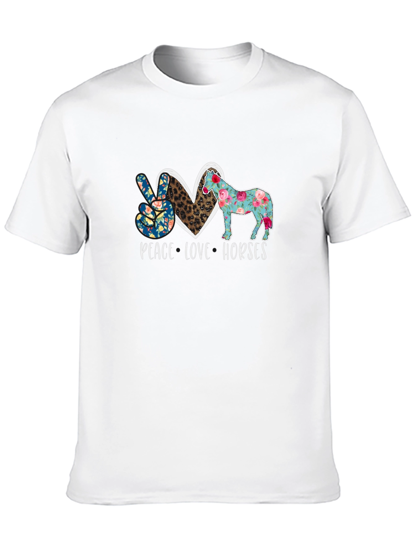 Peace Love Horses Graphic Tee