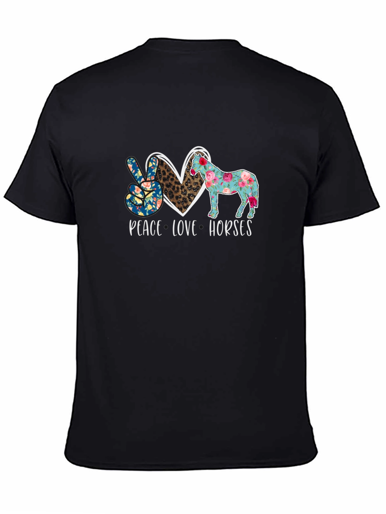 Peace Love Horses Graphic Tee