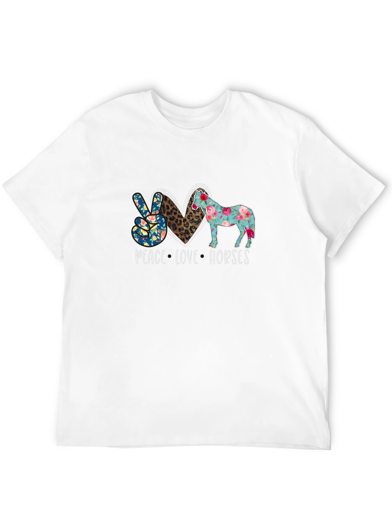 Peace Love Horses Graphic Tee